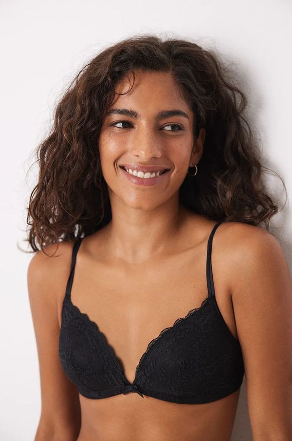 women'secret Grudnjak women'secret HELANKAS BLACK AND WHITE boja: crna, čipkasti, bez uzorka, 5668320.5668313