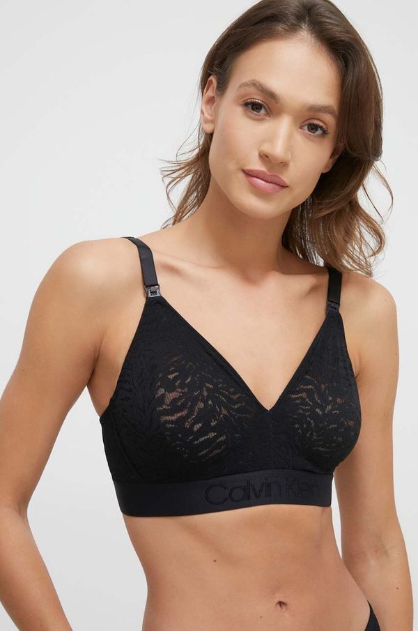 Calvin Klein Underwear Grudnjak za dojenje Calvin Klein Underwear boja: crna, čipkasti, bez uzorka