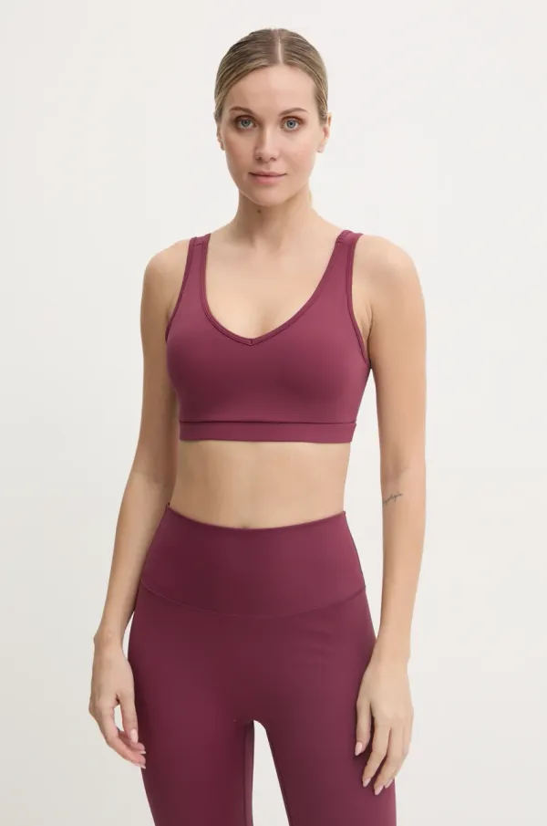 JOYINME Grudnjak za jogu JOYINME Control boja: bordo, bez uzorka, Control