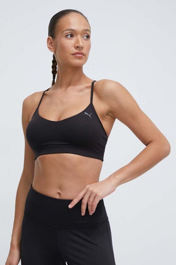 Puma Grudnjak za jogu Puma Move boja: crna, bez uzorka
