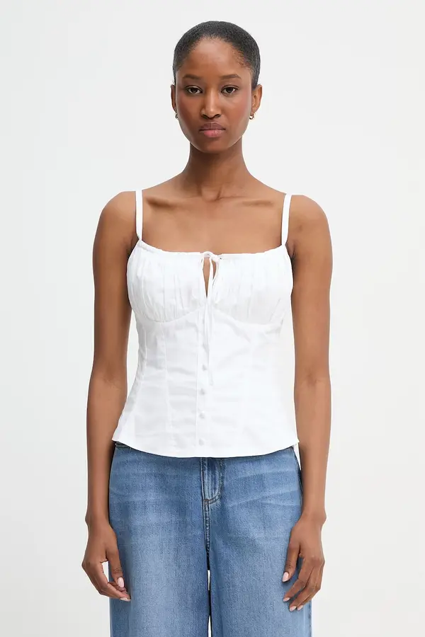 Guess Guess bluza s naramenicama za žene od pamuka s elastanom MARILYN MONROE