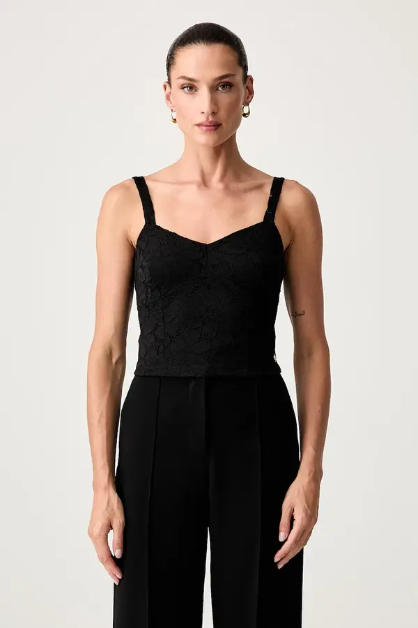 Guess Guess bluza s naramenicama za žene s čipkom KATRINA