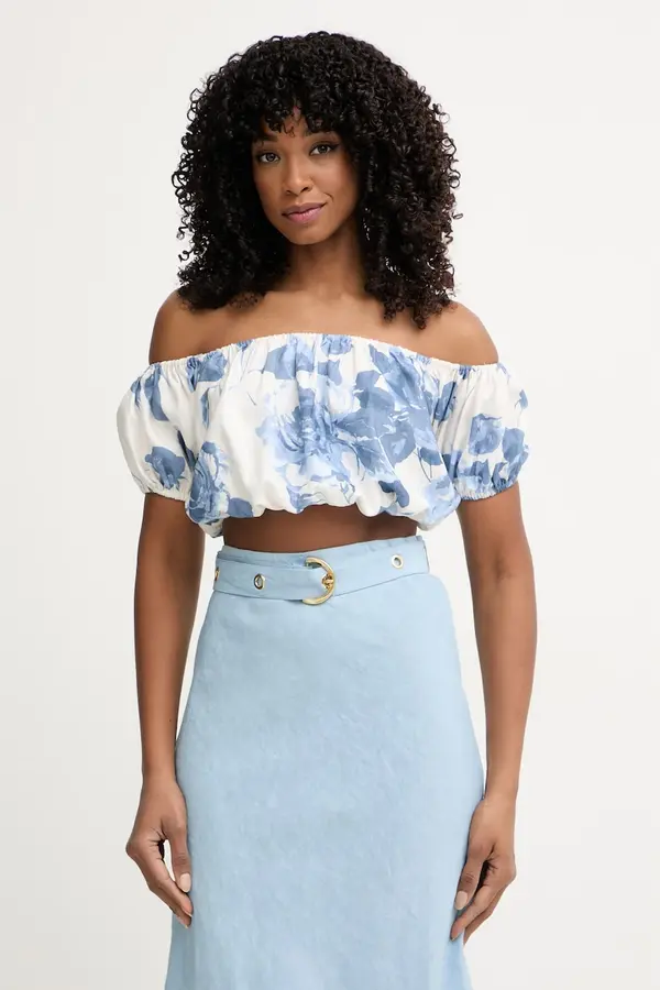 Guess Guess bluza ženska s lanom RYAN