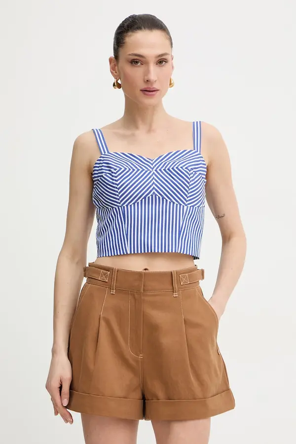 Guess Guess crop top za žene od pamuka TECLA
