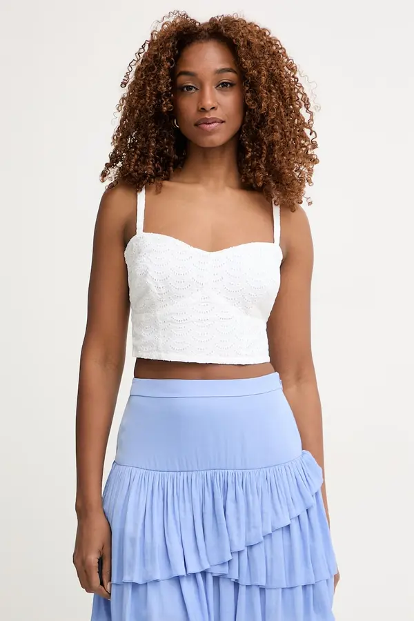 Guess Guess crop top ženski pamučni SHARON