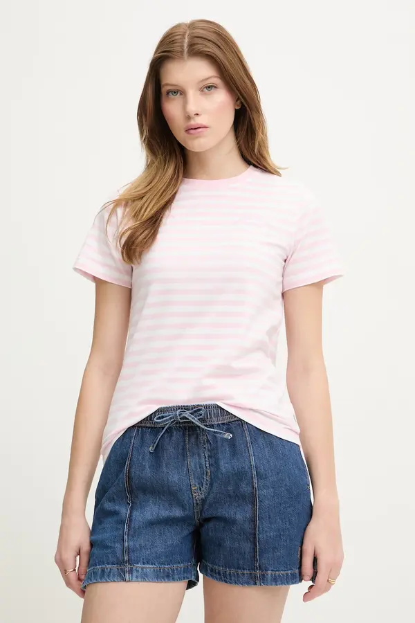 Guess Jeans Guess Jeans basic majica kratkih rukava ženska s pamukom