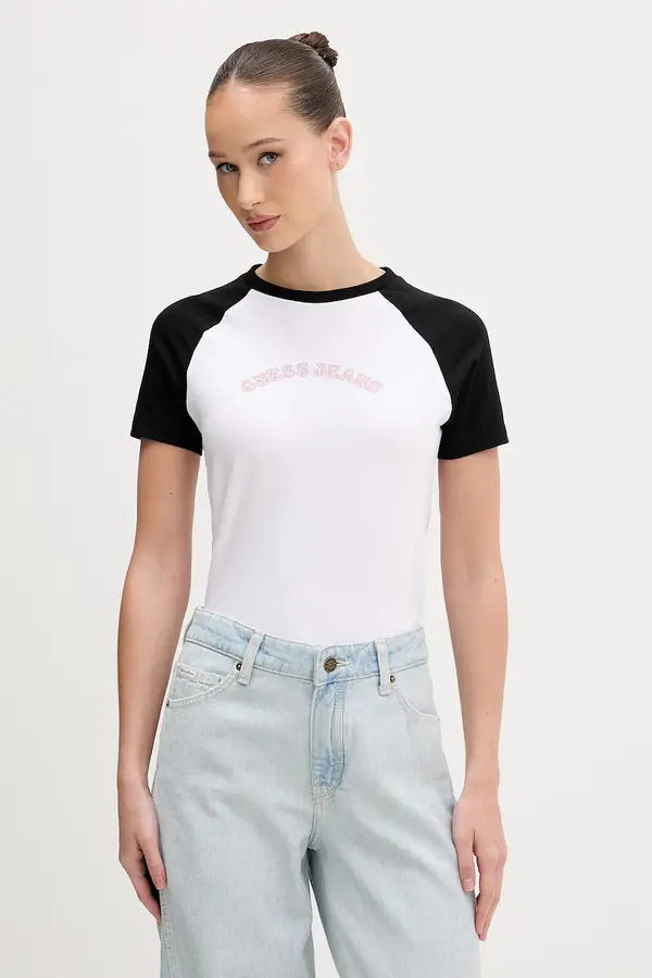 Guess Jeans Guess Jeans majica ženska pamukova
