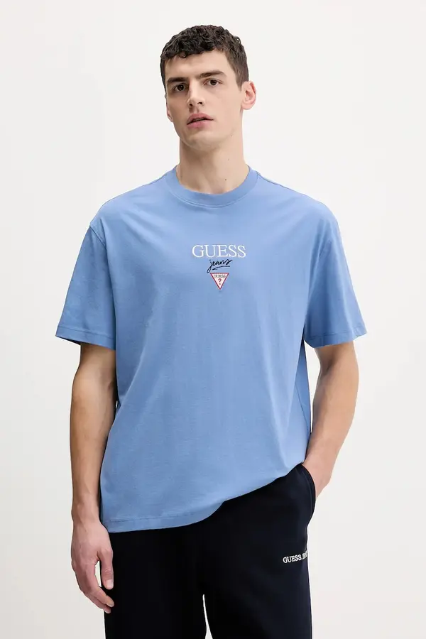 Guess Jeans Guess Jeans oversize majica kratkih rukava za muškarce od pamuka