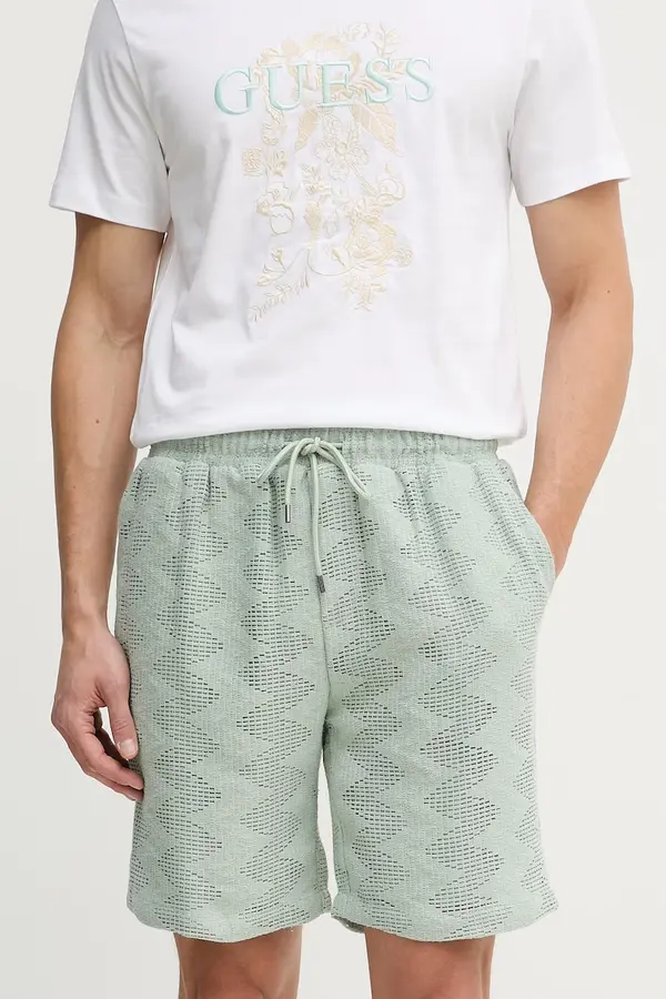 Guess Guess kratke hlače za muškarce s otvorima LATTICE