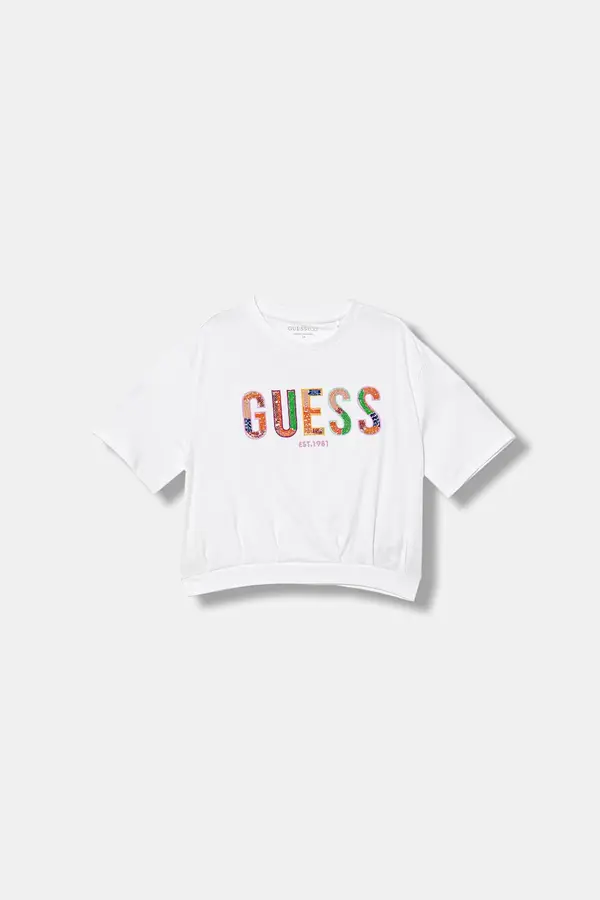 Guess Guess majica za djecu od pamuka s elastanom