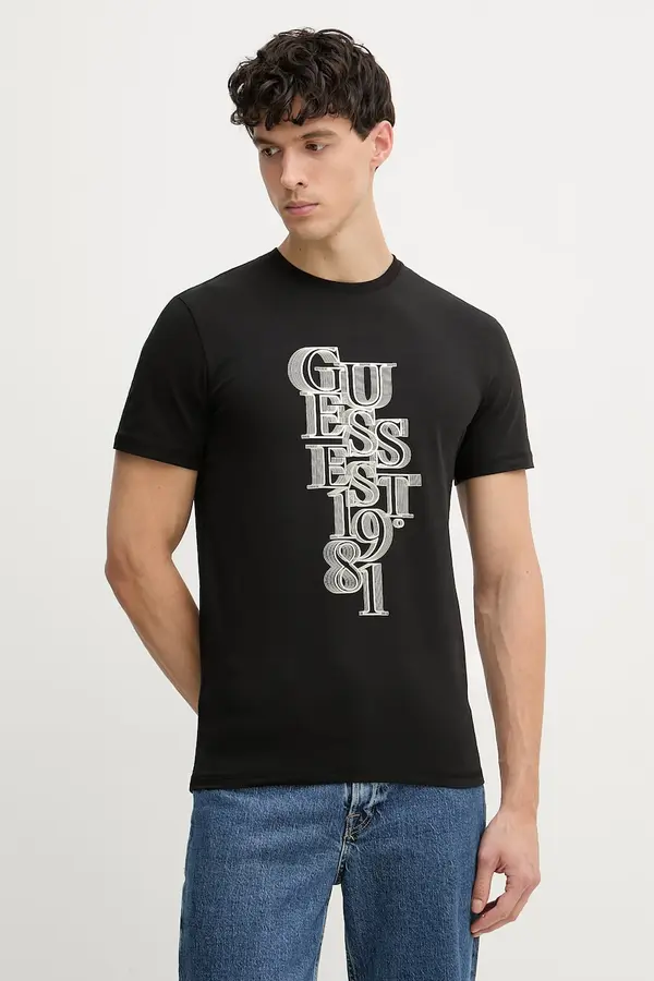 Guess Guess majica za muškarce od pamuka s elastanom