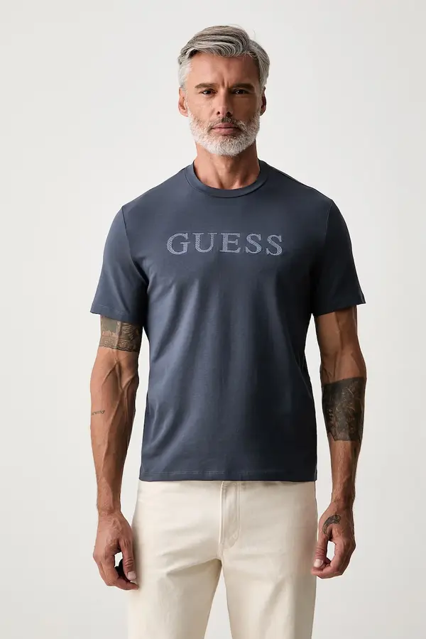 Guess Guess majica za muškarce od pamuka s elastanom PRAT