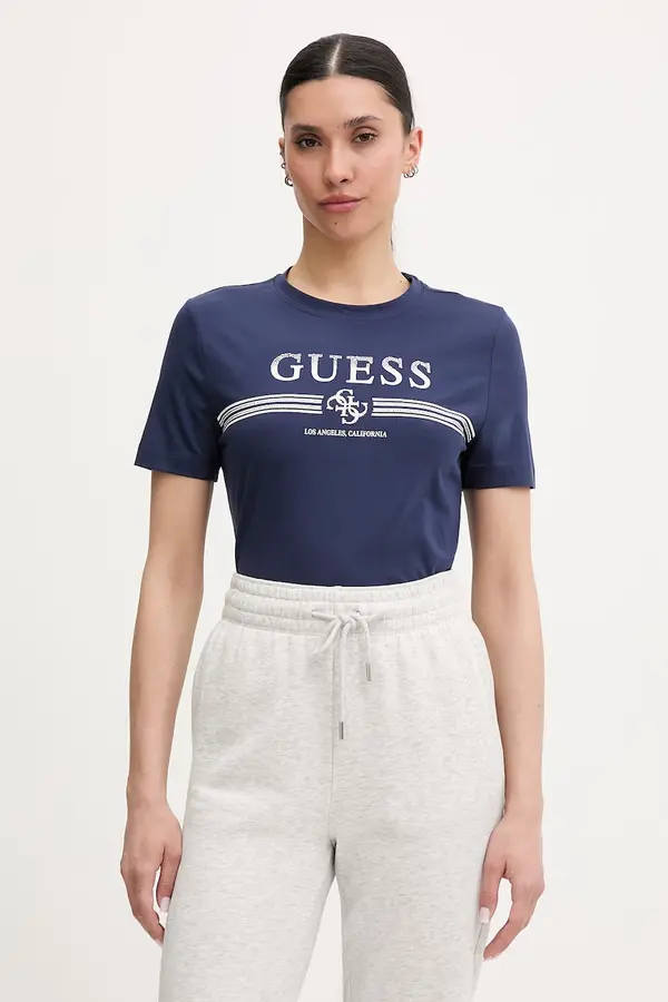 Guess Guess majica ženska od pamuka s elastanom SIENA