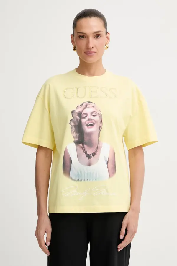 Guess Guess oversize majica kratkih rukava za žene od pamuka MARILYN MONROE