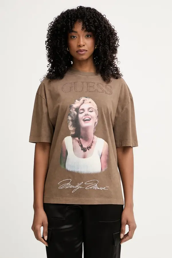 Guess Guess oversize majica kratkih rukava ženska od pamuka MARILYN MONROE