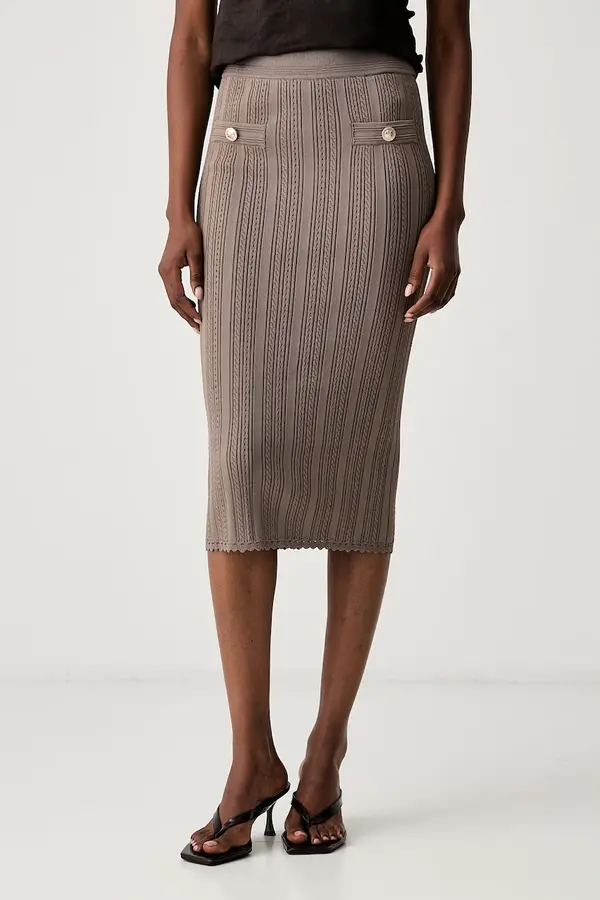 Guess Guess pletena suknja s viskozom CARMEN