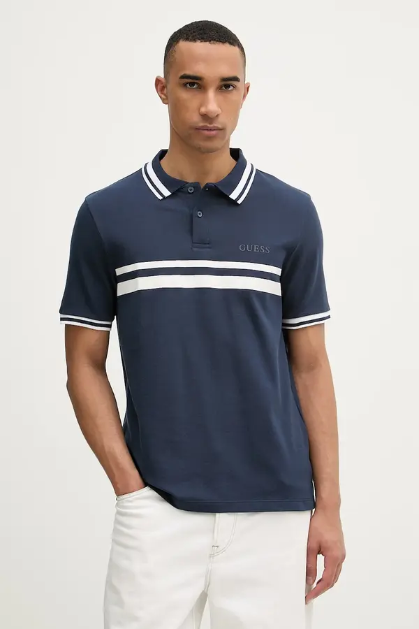 Guess Guess polo za muškarce od pamuka SPIROS