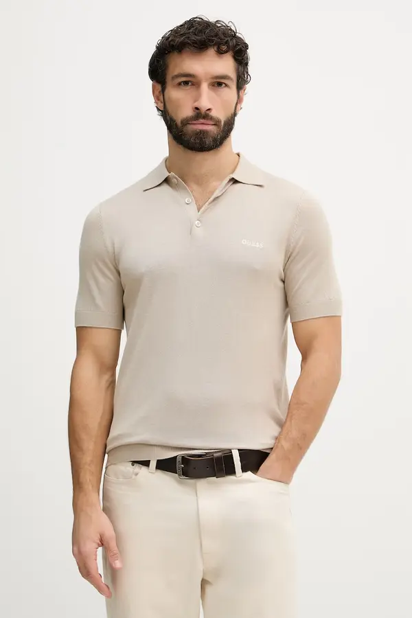 Guess Guess pulover za muškarce s primjesom svile