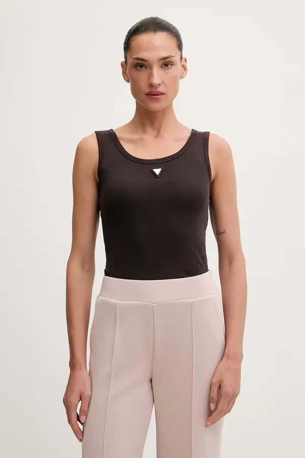 Guess Guess top za žene s pamukom OLYMPE