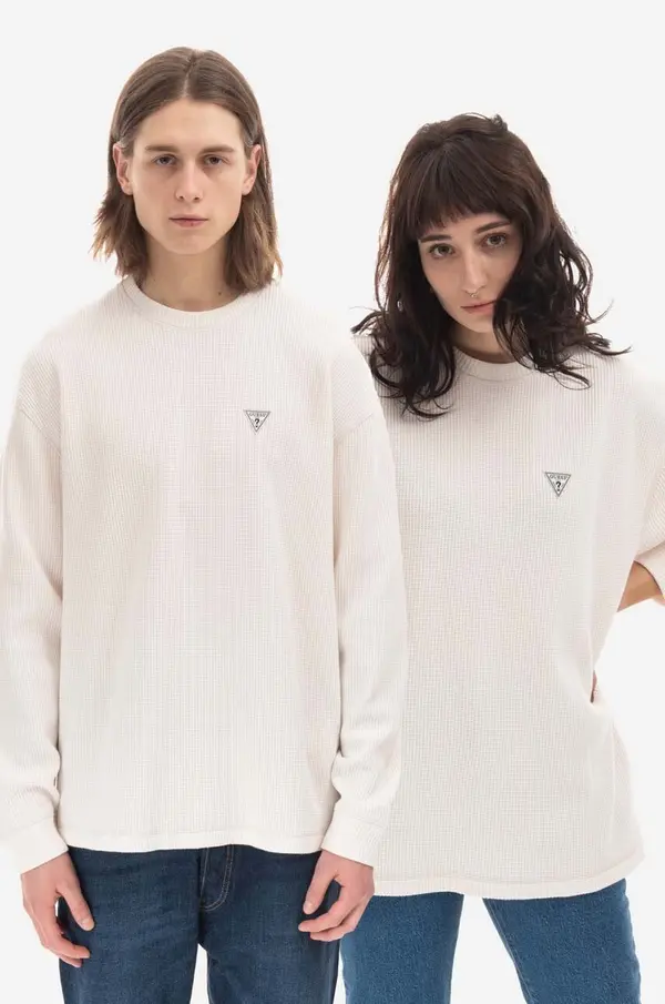 Guess U.S.A. Guess U.S.A. Pamučni pulover Guess Longsleeve Thermal Crewneck