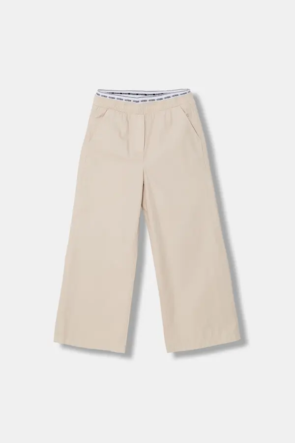 Guess Guess wide leg hlače za djecu od pamuka