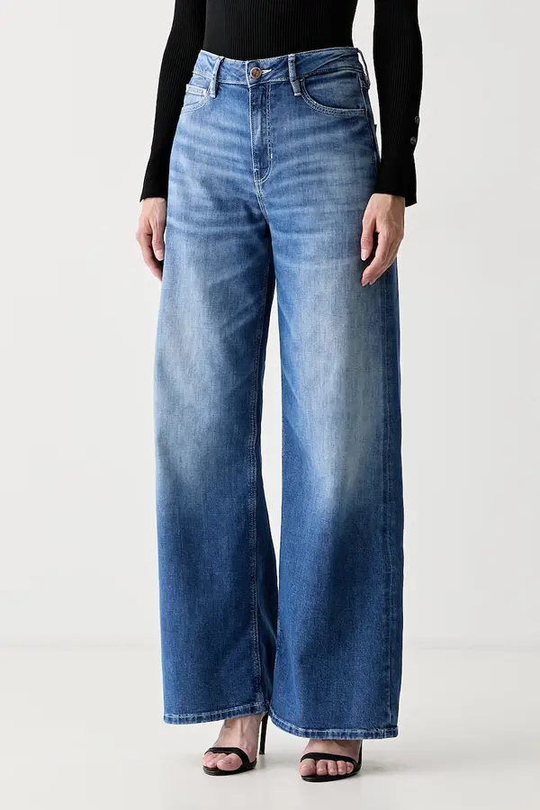 Guess Guess wide leg traperice za žene BELLFLOWER