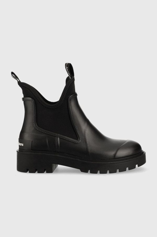 Calvin Klein Jeans Gumene čizme Calvin Klein Jeans Yw0yw01034 Bds Chelsea Rain Boots, za žene, boja: crna
