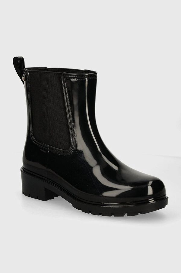 Tommy Hilfiger Gumene čizme Tommy Hilfiger FLAG RAINBOOT za žene, boja: crna, FW0FW08213