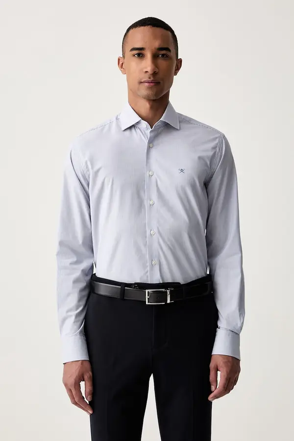 Hackett London Hackett London bluza košulja za muškarce s pamukom