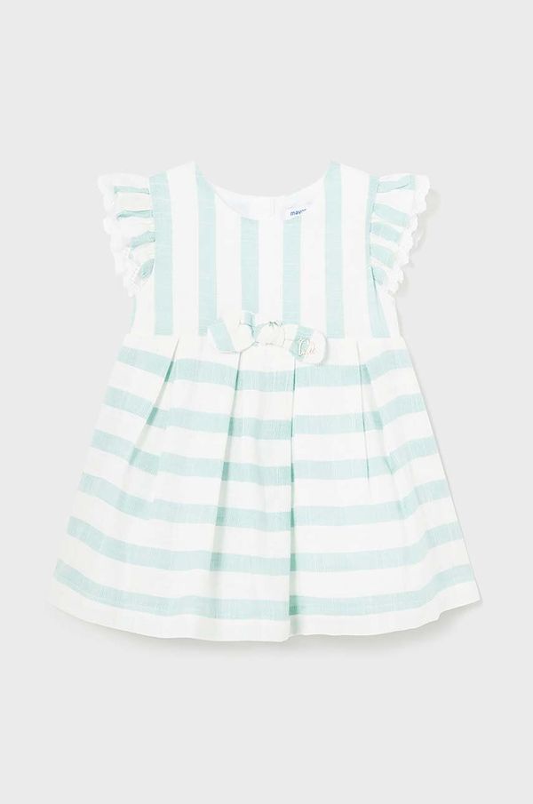 Mayoral Haljijna za bebe s primjesom lana Mayoral boja: tirkizna, mini, širi se prema dolje
