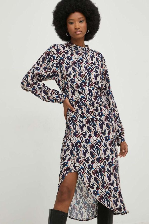 Answear Lab Haljina Answear Lab boja: bež, maxi, ravna