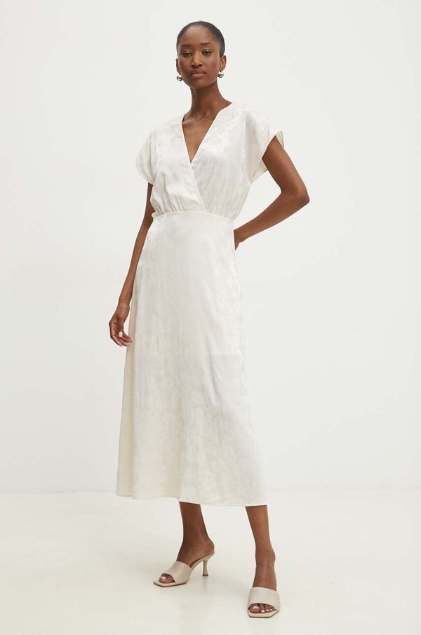 Answear Lab Haljina Answear Lab boja: bež, midi, uska