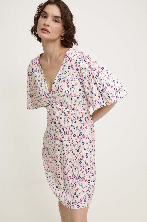 Answear Lab Haljina Answear Lab boja: bež, mini, ravna