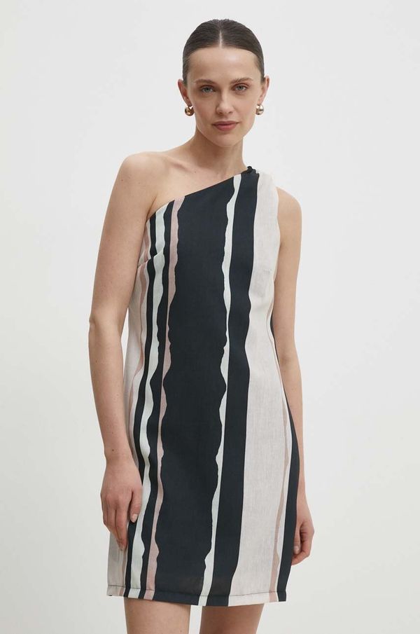 Answear Lab Haljina Answear Lab boja: bež, mini, ravna