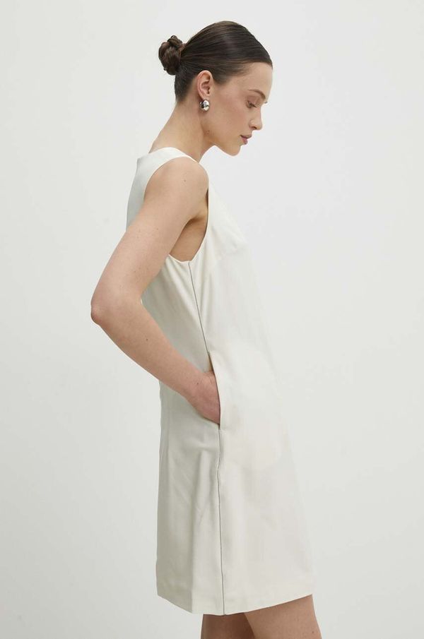 Answear Lab Haljina Answear Lab boja: bež, mini, ravna