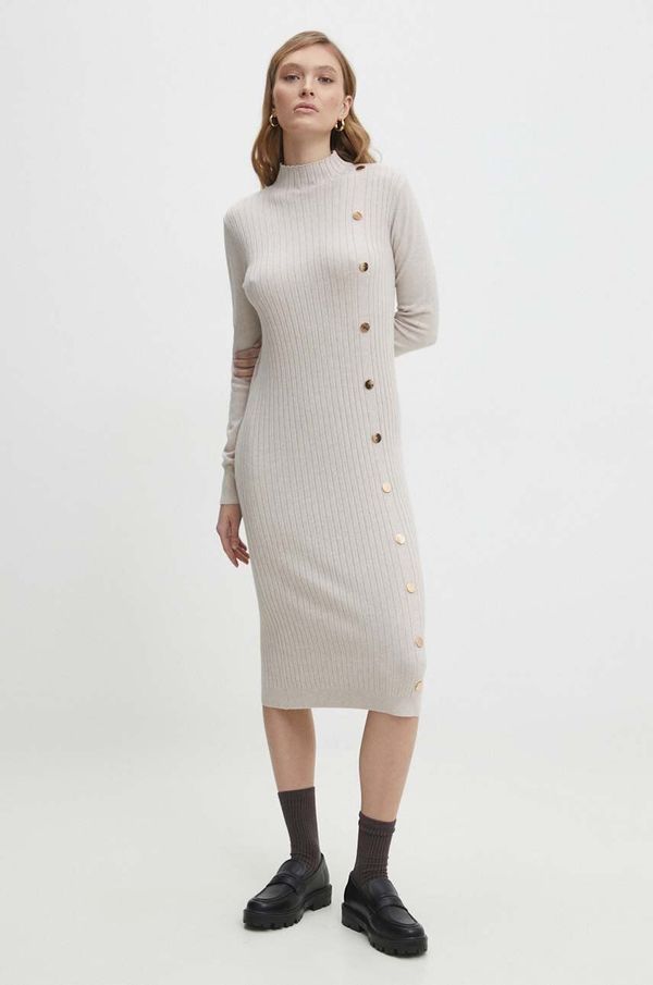 Answear Lab Haljina Answear Lab boja: bež, mini, uska