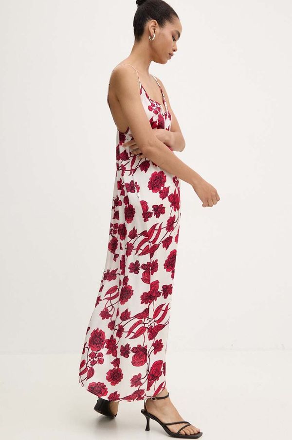 Answear Lab Haljina Answear Lab boja: bijela, maxi, ravna