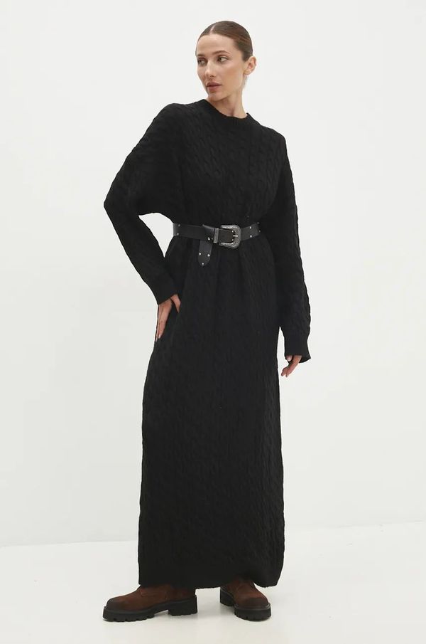 Answear Lab Haljina Answear Lab boja: crna, maxi, oversize