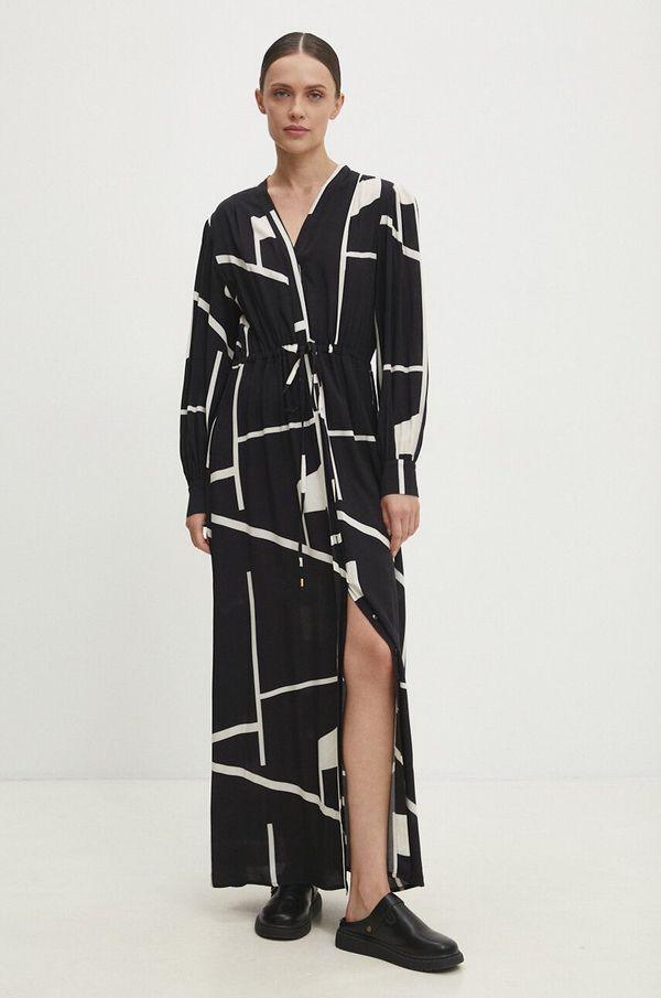 Answear Lab Haljina Answear Lab boja: crna, maxi, ravna