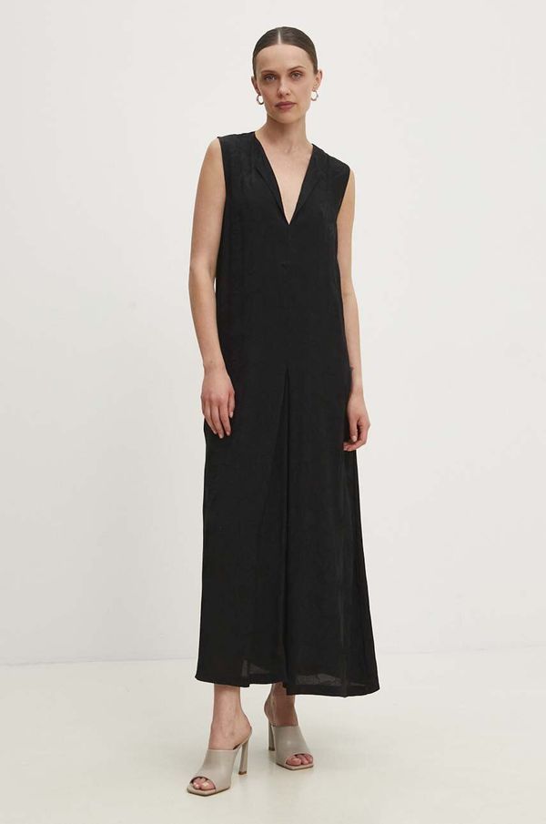 Answear Lab Haljina Answear Lab boja: crna, maxi, ravna