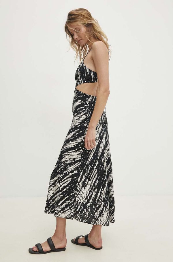 Answear Lab Haljina Answear Lab boja: crna, maxi, ravna