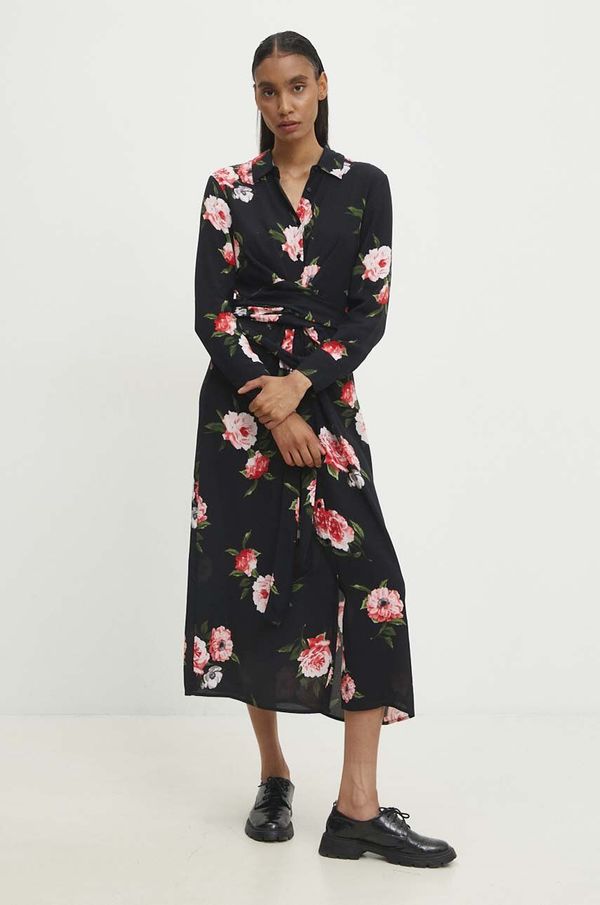 Answear Lab Haljina Answear Lab boja: crna, maxi, ravna