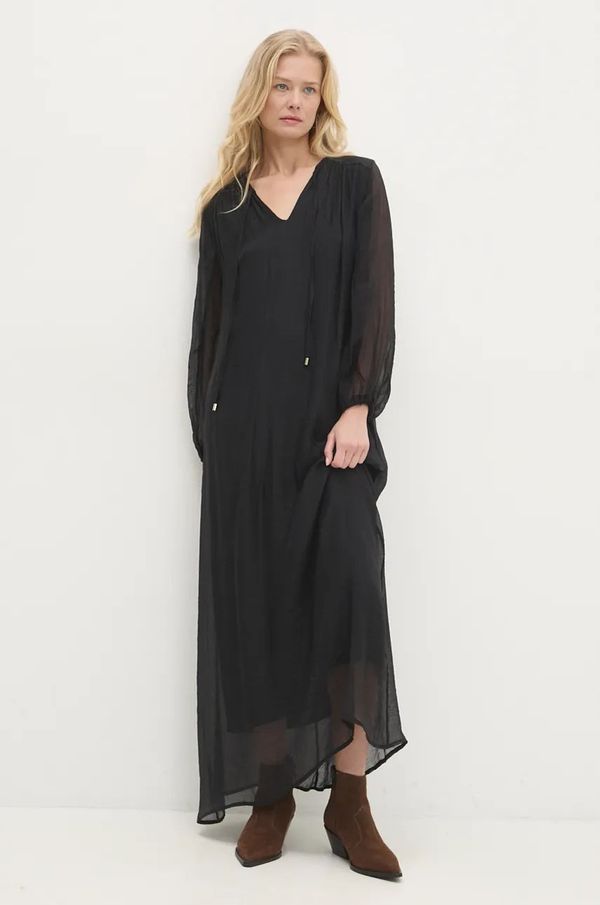 Answear Lab Haljina Answear Lab boja: crna, maxi, ravna