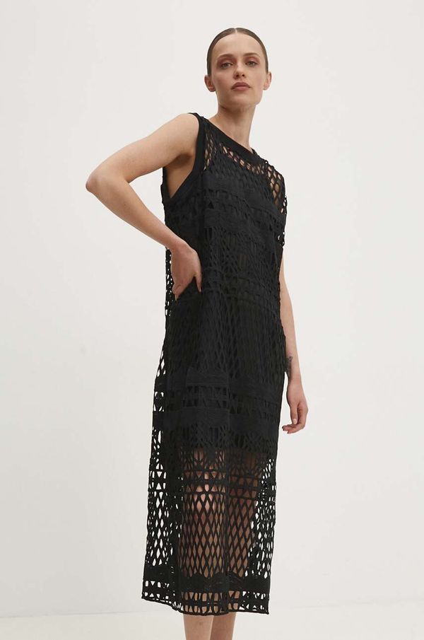 Answear Lab Haljina Answear Lab boja: crna, maxi, ravna