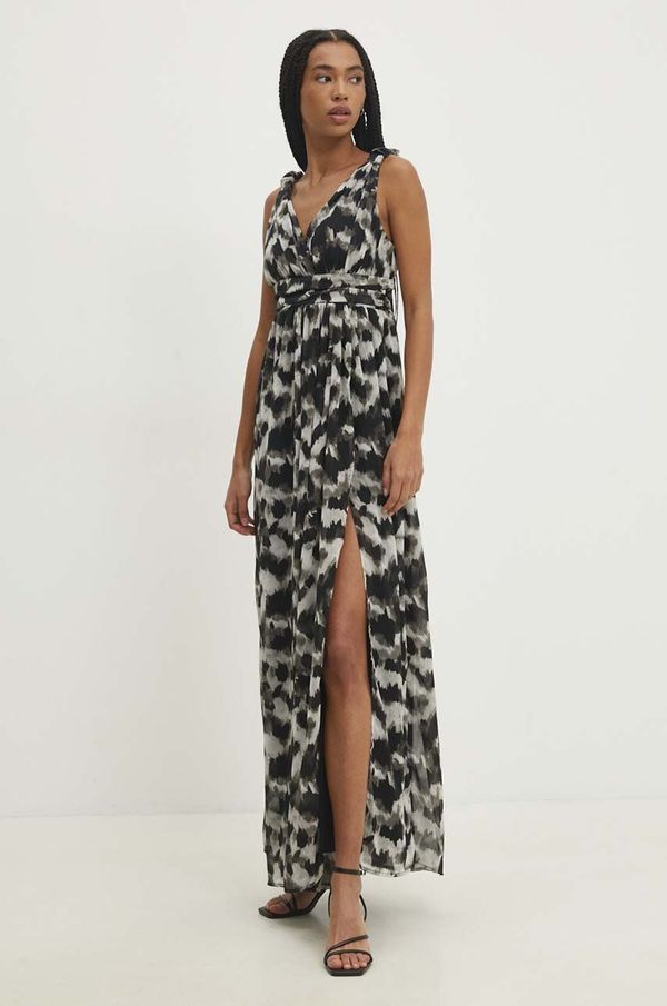 Answear Lab Haljina Answear Lab boja: crna, maxi, širi se prema dolje