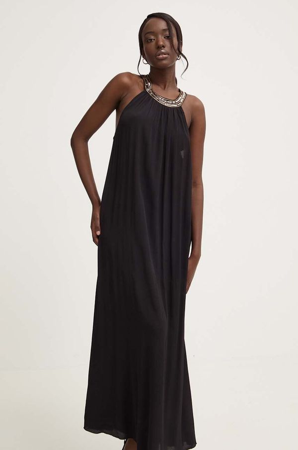 Answear Lab Haljina Answear Lab boja: crna, maxi, širi se prema dolje