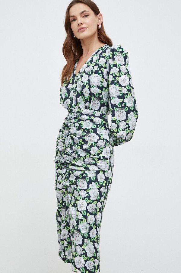 Answear Lab Haljina Answear Lab boja: crna, midi, ravna