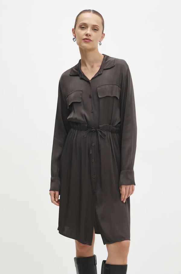 Answear Lab Haljina Answear Lab boja: crna, mini, ravna