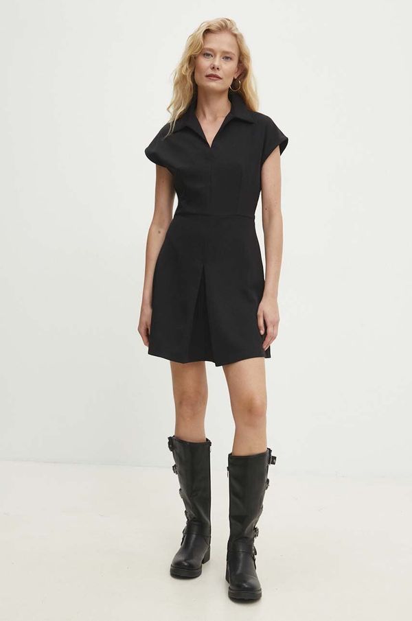 Answear Lab Haljina Answear Lab boja: crna, mini, ravna