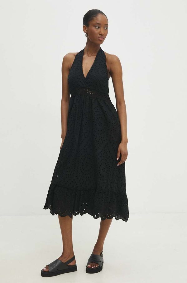 Answear Lab Haljina Answear Lab boja: crna, mini, širi se prema dolje